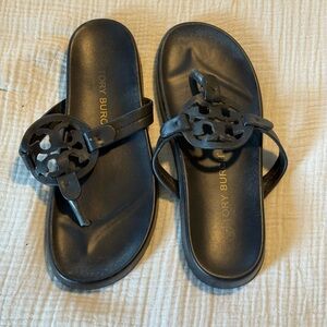 Tory Burch Black Leather Sandals